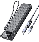 ORICO M.2 SSD NVMe Enclosure USB-C Adapter 10Gbps USB3.2 Gen2 for PCIe NVMe M-Key/M+B Key SSD (22...