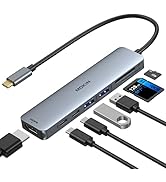 USB C Hub HDMI Adapter for MacBook Pro/Air, MOKiN 7 in 1 USB C Dongle with HDMI, SD/TF Card Reade...