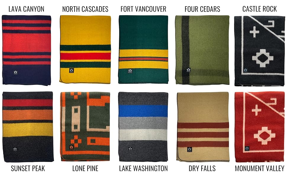 Arcturus Rainier Wool Blanket Color Comparison