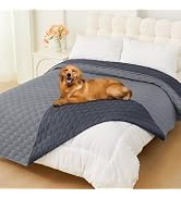 Smiry Waterproof Dog Bed Cover Blanket, Soft Reversible Pet Blanket, Washable Leakproof Cats Dogs...