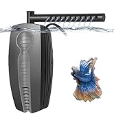 FEDOUR 165GPH Aquarium Filter U-V, 8W Adjustable Fish Tank Filter, U-V Submersible Internal Filte...