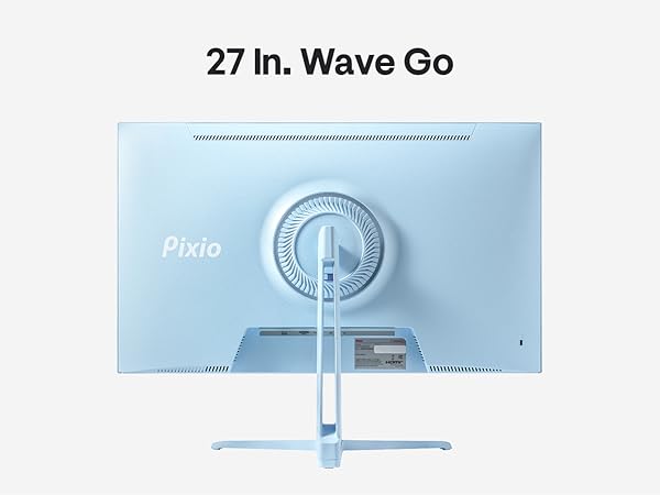 Pixio PX275 Wave Blue 27 inch 100Hz Refresh Rate QHD 1440p Resolution IPS Panel 1ms MPRT Response Ti...