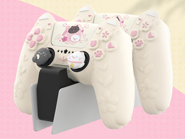 PlayVital Cherry Blossoms Kitten Protective Silicone Cover