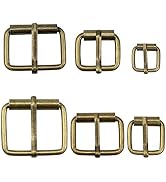 Hysagtek Brass Buckles 60 Pcs Roller Buckles Belts Hardware Pin Buckle for Bags Leather Belt Stra...