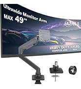 WALI Single Monitor Gas Spring Desk Mount, Heavy Duty Monitor Arm for Ultrawide Screen up to 49 i...