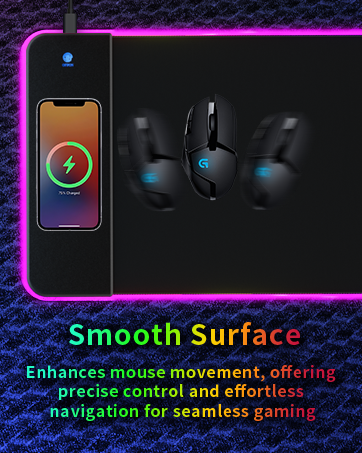 Ergonomic Computer Mouse Pad with Non-Slip Rubber Base for Laptop