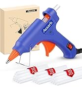 Hot Glue Gun Kit with 30 Glue Sticks(130mm x 7mm), Fast Preheating Hot Melt, High Temp for School...