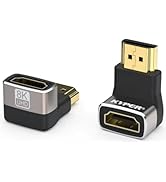 Kyper USKyper-808K (2 Pack) 8K HDMI Adapters 90° Male to Female Compatible with All Major Streami...