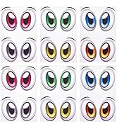 PH PandaHall 12 Pairs Eye Sticker, 3 Colors Paper Sticker Funny Sticker for Mower Robot Suction R...
