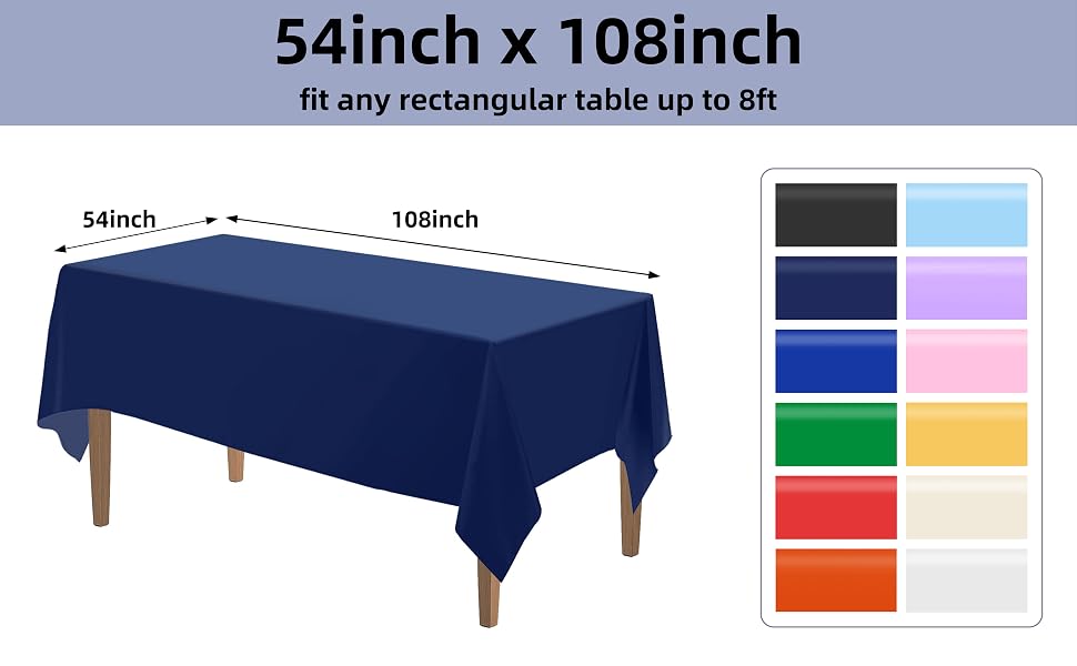 navy blue tablecloth