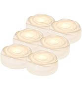 Aignis 6pcs Flameless LED Floating Candles, White Rose Plastic Tealights Battery Operated, 120+ H...