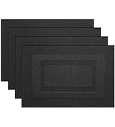 PIGCHCY Placemats,Washable Vinyl Woven Table Mats,Elegant Placemats for Dining Table Set of 4(18"...