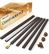 Delamu Cord Hider, 85in Cord Covers for 1 Wire on Wall, One-Cord Cable Hider, Easy Mount Wire Hid...