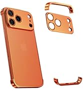 Losin Compatible with iPhone 17 Pro Max Metal Aluminum Frameless Case with Camera Lens Protector,...