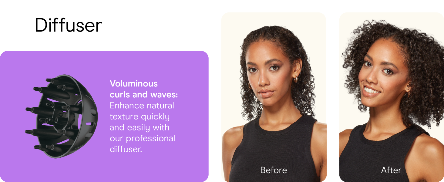 Conair pro hair dryer professional tourmaline ceramic for less frizz with diffuser and concentratorâ??