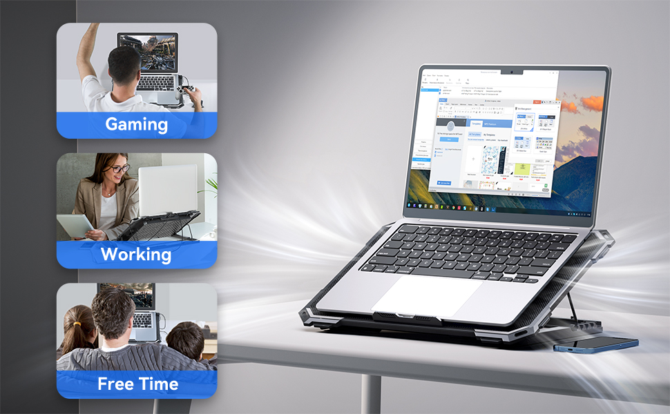 laptop fan cooling pad