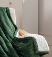 Electric Blanket Heated Throw, 50"x60" Soft Wheat Pattern Flannel &amp; Sherpa Heated Lap Blanket wit...