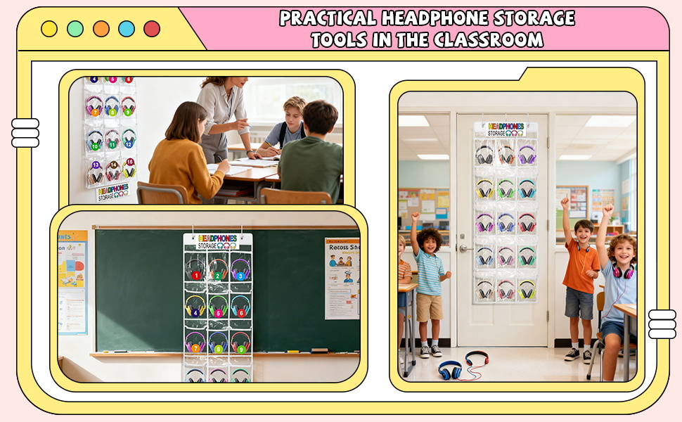 Practical headphone storage tools in the classroom