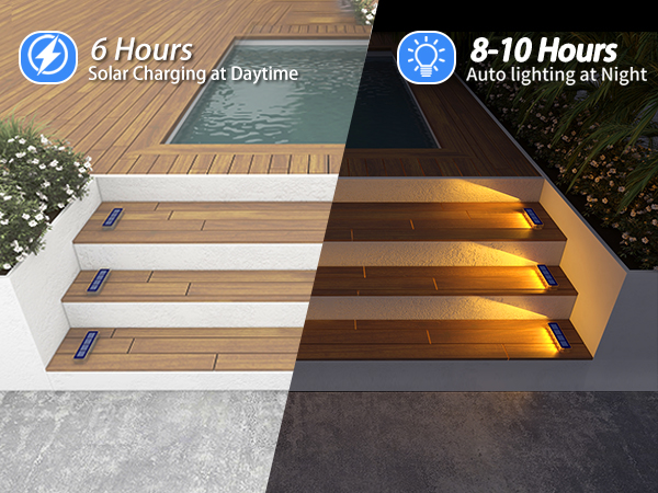 outdoor step lights solar powered