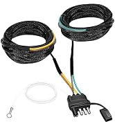 22FT 4-Pin 5-Wire Trailer Wiring Harness,Boat Trailer Wiring Harness, 5 Wire 4 Pin Flat Trailer C...