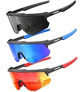 QALLY Polarized Sport Sunglasses Men Women Bike Sunglasses for Men Cycling UV Protection Baseball...