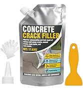 Concrete Crack Filler, High Elasticity Liquid Cement Crack Filler, Self Leveling Concrete Gap Rep...