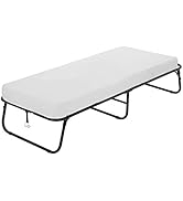 Guest Folding Bed Camping Cot Portable Beds Folding Bed Frame with 3.9 Inch Comfort Foam Mattress...