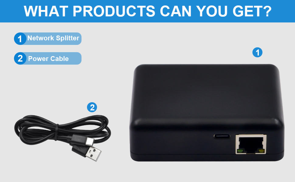 RJ45 Ethernet Splitter 