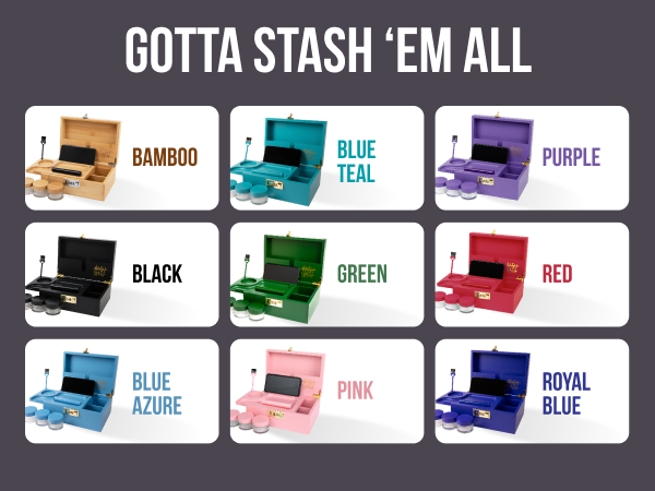 HASHSTASH The OG Storage Box - Large Bamboo Box with Combination Lock