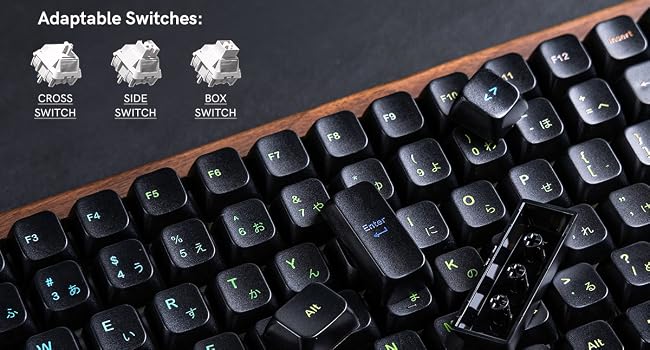 Womier Frosted Jelly Keycaps, Clear Shine Through Keycaps Mechanical Keyboard Caps