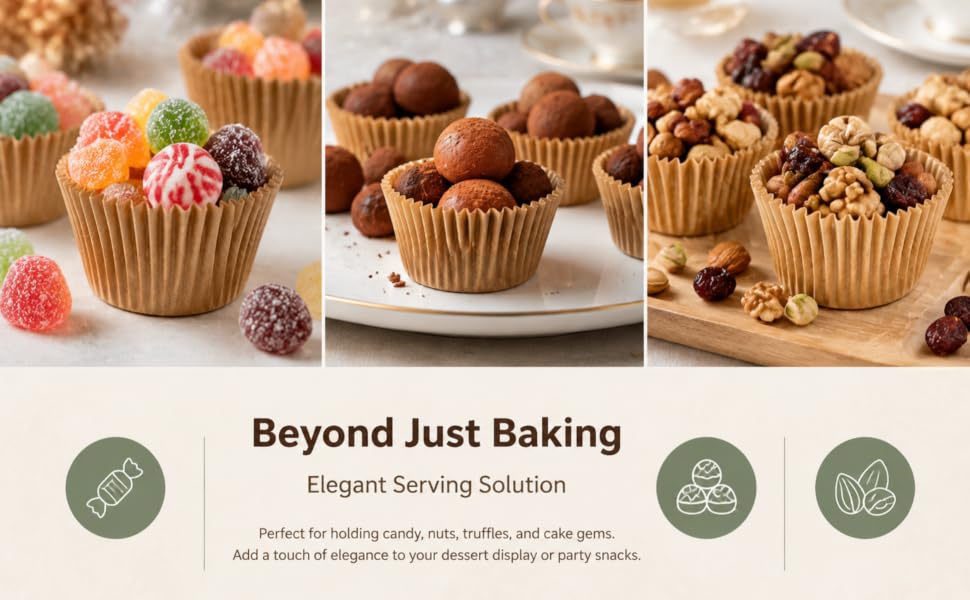 500 mini natural cupcake liners