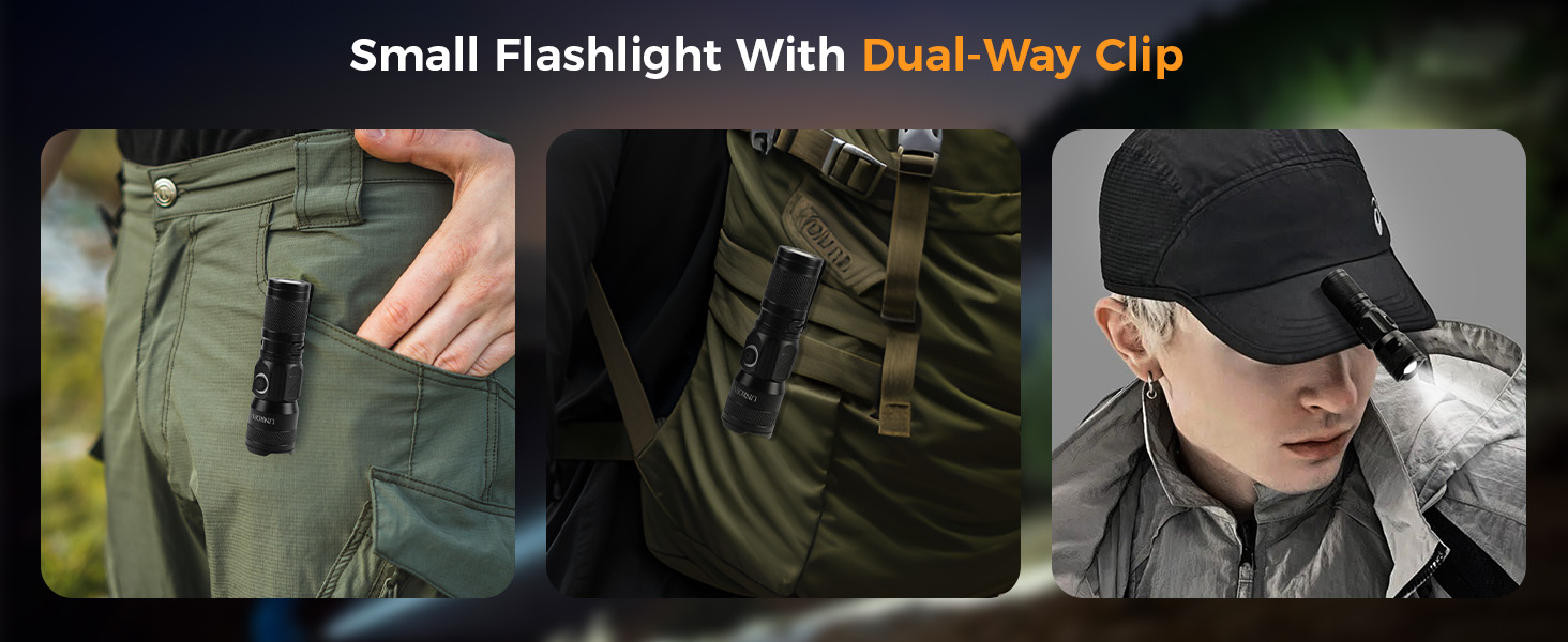 pocket flashlight with clip;pocket flash light;flash light rechargeable usb c