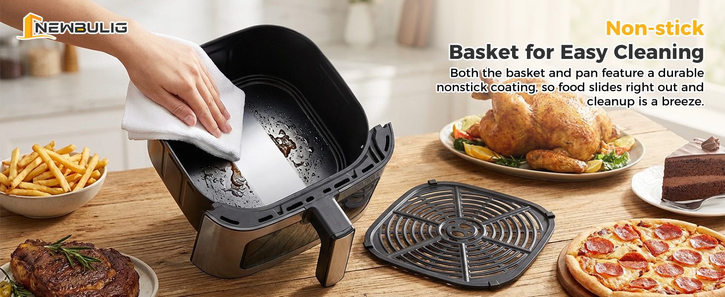 Non-stick Basket for Easy Cleaning