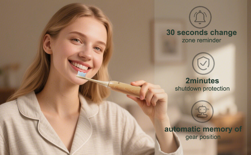MgcSto bamboo electric toothbrush