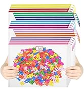 20PCS Mesh Zipper Pouch Bags File Storage Bags, A4 11x9 Inches Reusable Clear Zipper Pouches for ...