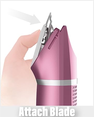 how to attach the blade of lady trimmer