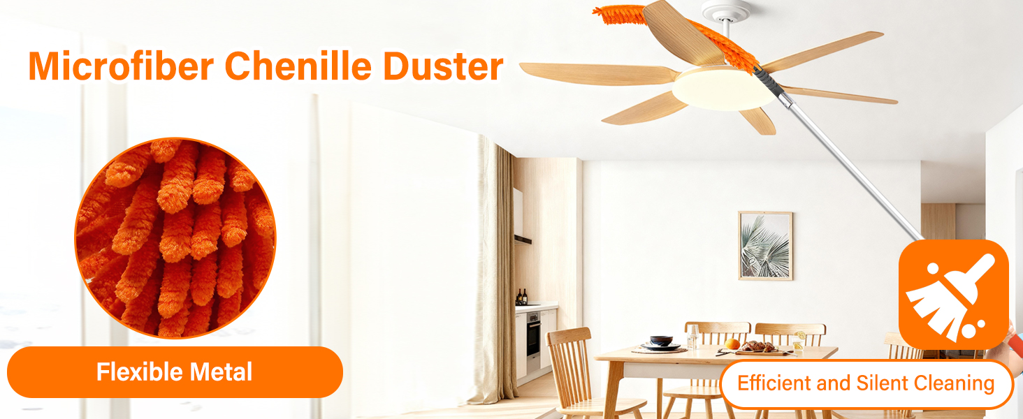 30FT High Reach Duster Cleaning Kit with Extension Pole