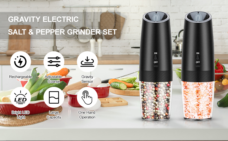Gravity Salt and Pepper Mills Set