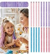 Z-CHARMMY Fairy Hair Tinsel Kit for Girls, Clip in Rainbow Tinsel Hair Extensions for Toddler, Cr...