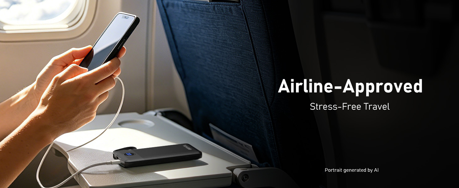 Airline-Approved Safety Battery Pack 10000mAh