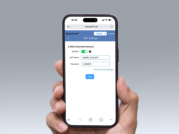 Disable Extended Network with the WEB Interface of This WiFi to Ethernet Adapter.j