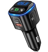 SONRU Bluetooth 5.3 FM Transmitter Car Adapter [PD36W & QC18W] [Fast Charging] Wireless Radio Ada...