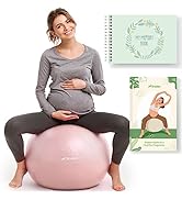 Trideer Pregnancy Ball Birthing Ball, 1.7mm Extra Thick Yoga Ball for Maternity, Labor Birth, Exe...