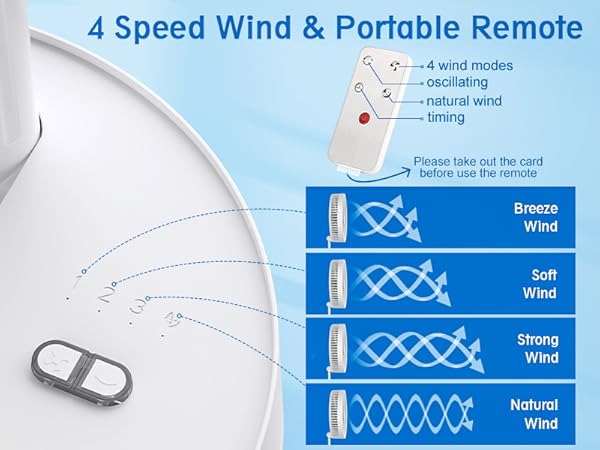 Portable Folding Fan with Remote