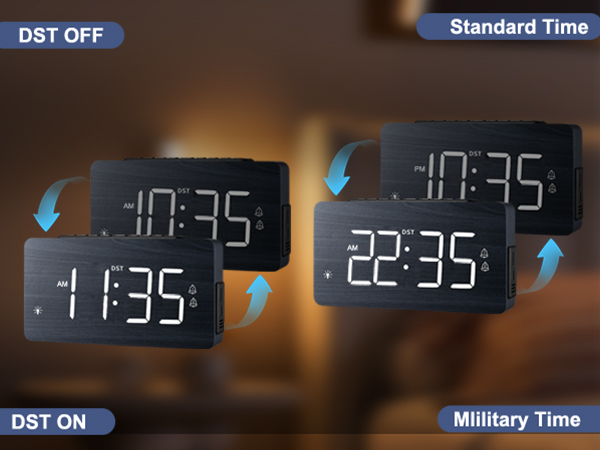 Wooden Digital Alarm Clock