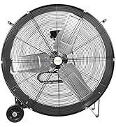 hykolity 30 inch High Velocity Drum Fan, 2-Speed 13000 CFM Black Heavy Duty Industrial Shop Fan f...