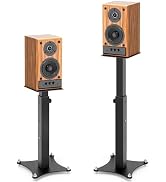 GZGDLJQ Universal Speaker Stands Pair, 20-27.5 Inch Adjustable Bookshelf Speaker Stands, All-Meta...
