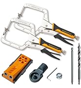 POWERTEC 71874 Twin Pocket Hole Jig w/Dust Collector Adapter and 2-PC Quick Release 12