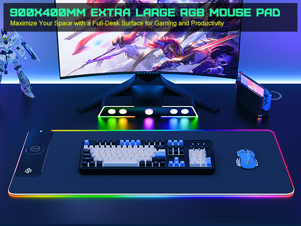 desk mat with wireless charging