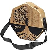 POGOLAB Three-tone Cajon, Portable Travel Drum Box with Adjustable Strap, Unique Appearance, Easy...